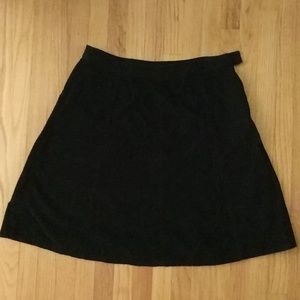 LL Bean black corduroy A-line skirt size 16